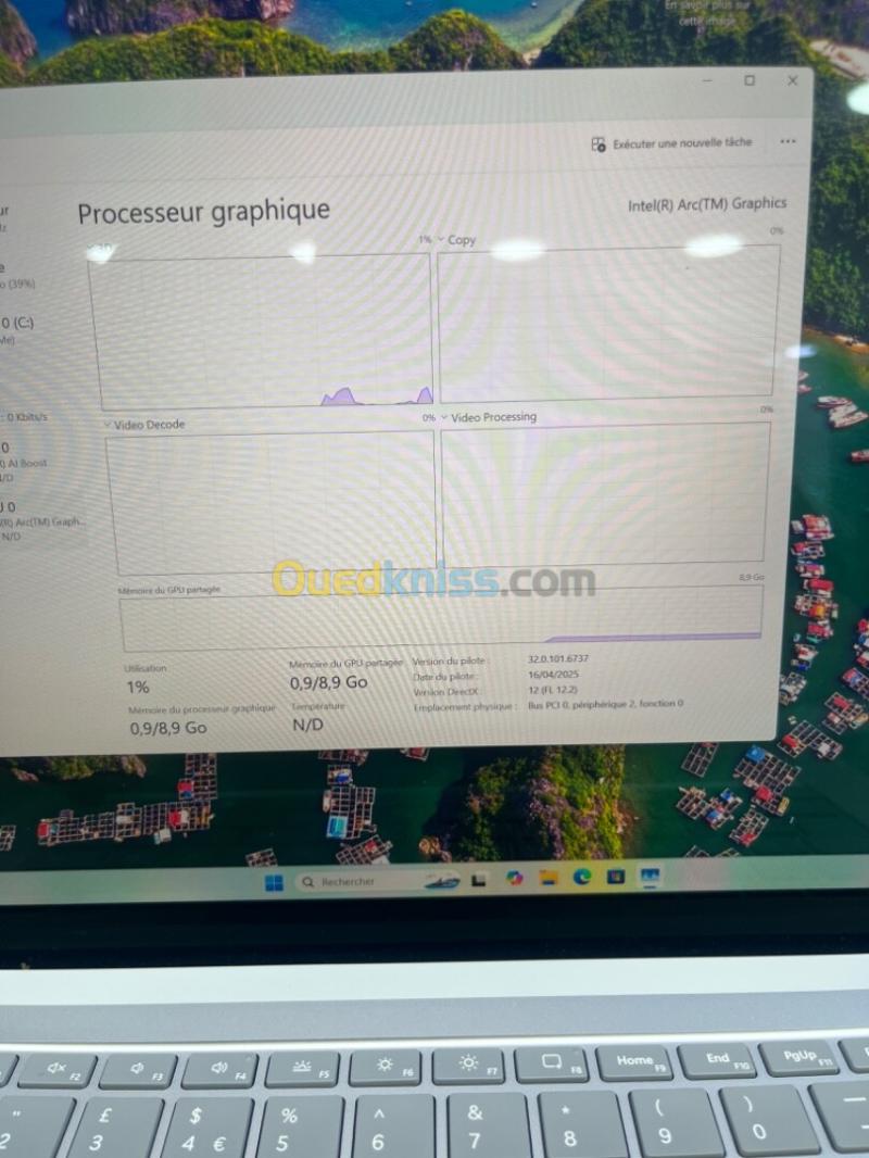 SURFACE LAPTOP 6 15'' 2K TACTILE Ultra 5 135H (3.60 GHz) 16RAM 256 SSD CARTE  GRAPHIC INTEL ARC GRAPHICS BATTERIE +5 HEURES ETAT 10/10 GARANTIE 06 MOIS A5-3 8