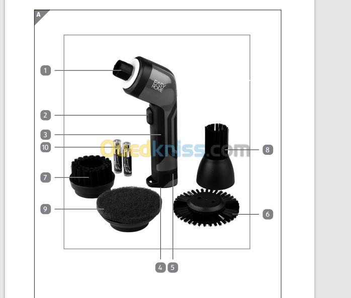 Brosse de nettoyage électrique, set de 4 pièces EASY HOME 3