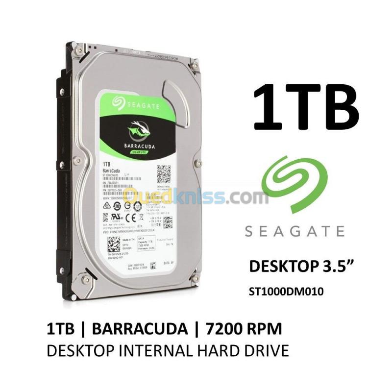  **promo**HDD-3.5-1TB-NEW Sous Emballage SEGATE BARRACUDA HDD 1000GB**promo**