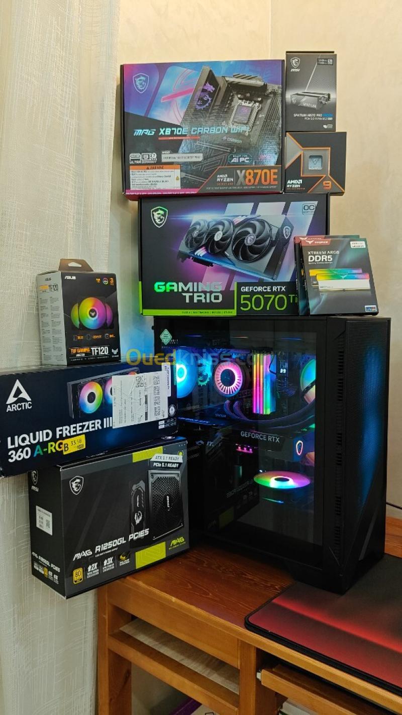 Configuration Gamer / Workstation Ultra Haut de Gamme  Ryzen 9 9950x+ RTX 5070 Ti 11