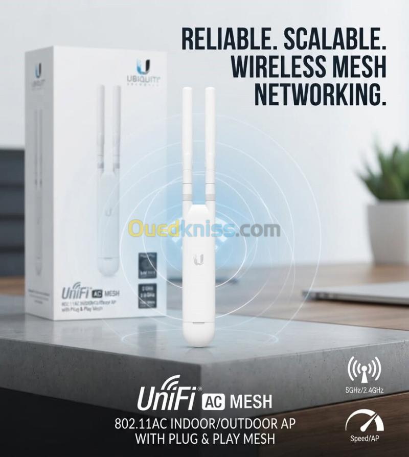 Point d'Accès WiFi Mesh Extérieur Ubiquiti UAP-AC-M