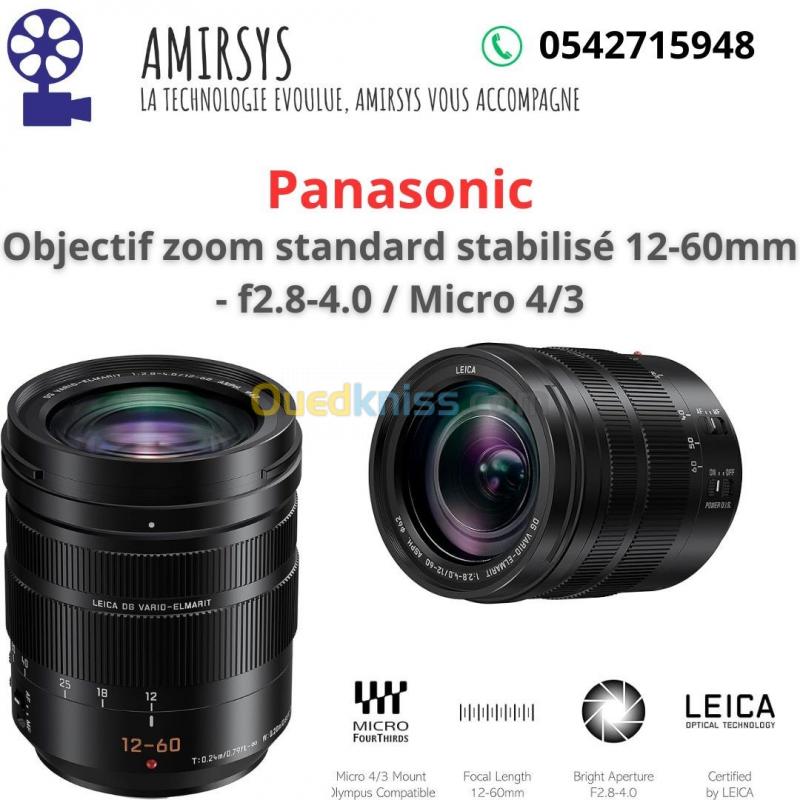  Objectif Panasonic zoom standard stabilisé 12-60mm - f2.8-4.0 / Micro 4/3