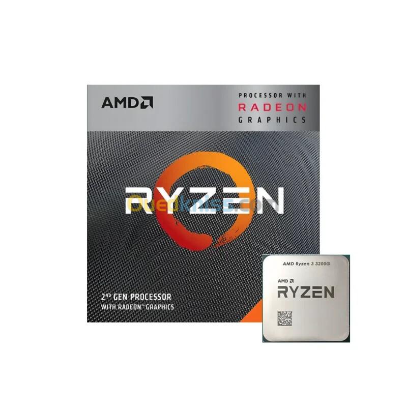 PROCESSEUR AMD RYZEN 3 3200G - AM4 - 4.0 GHZ - 4 CŒURS - 4 THREADS - RADEON VEGA 8 - VENTILO BOX
