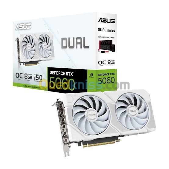 CARTE GRAPHIQUE ASUS Dual GeForce RTX 5060 OC Edition 8GB White