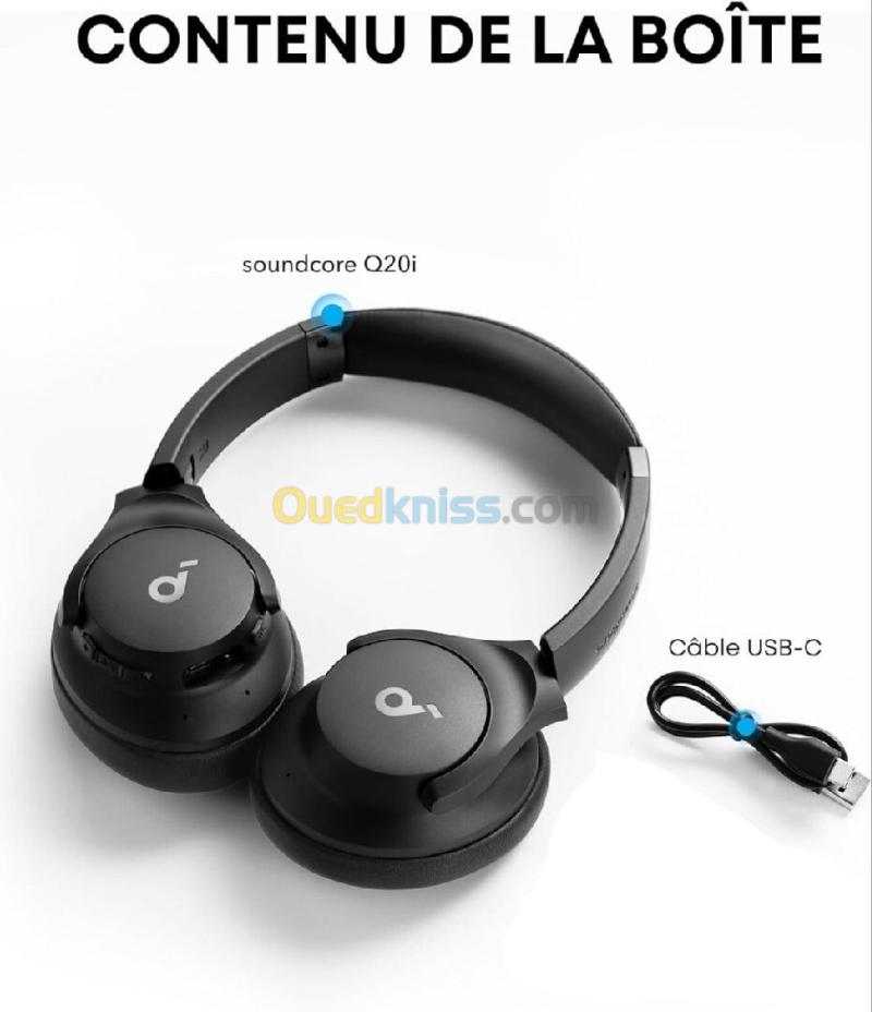 Casque Sans Fil Anker Q20i avec Réduction de Bruit Active - سماعات الرأس اللاسلكية بتقنية إلغاء الضوضاء 5