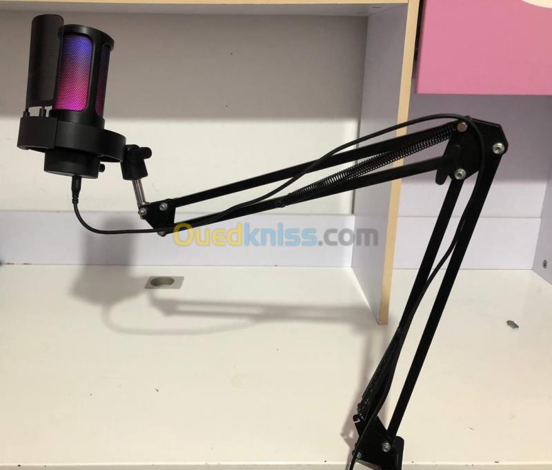 Microphone fifine A8 PRO قوة + support (boom arm)